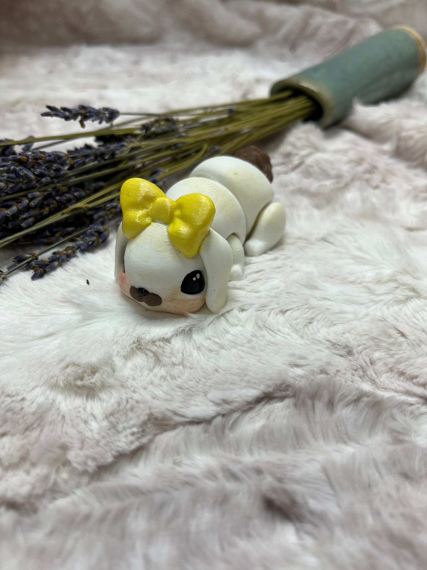 Mini Articulated Bunny With Bow
