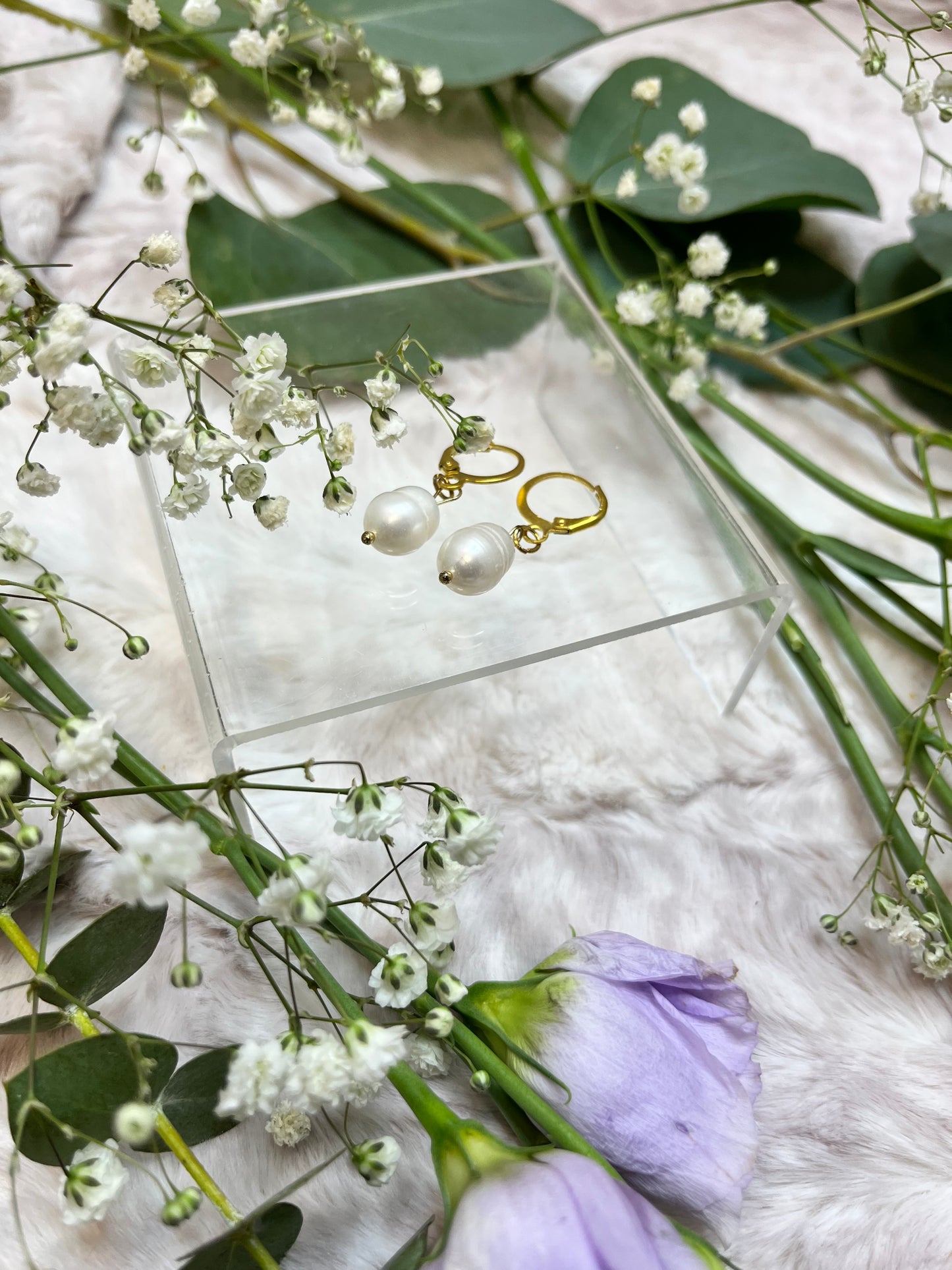 Dangle Fresh Water Pearl Earrings