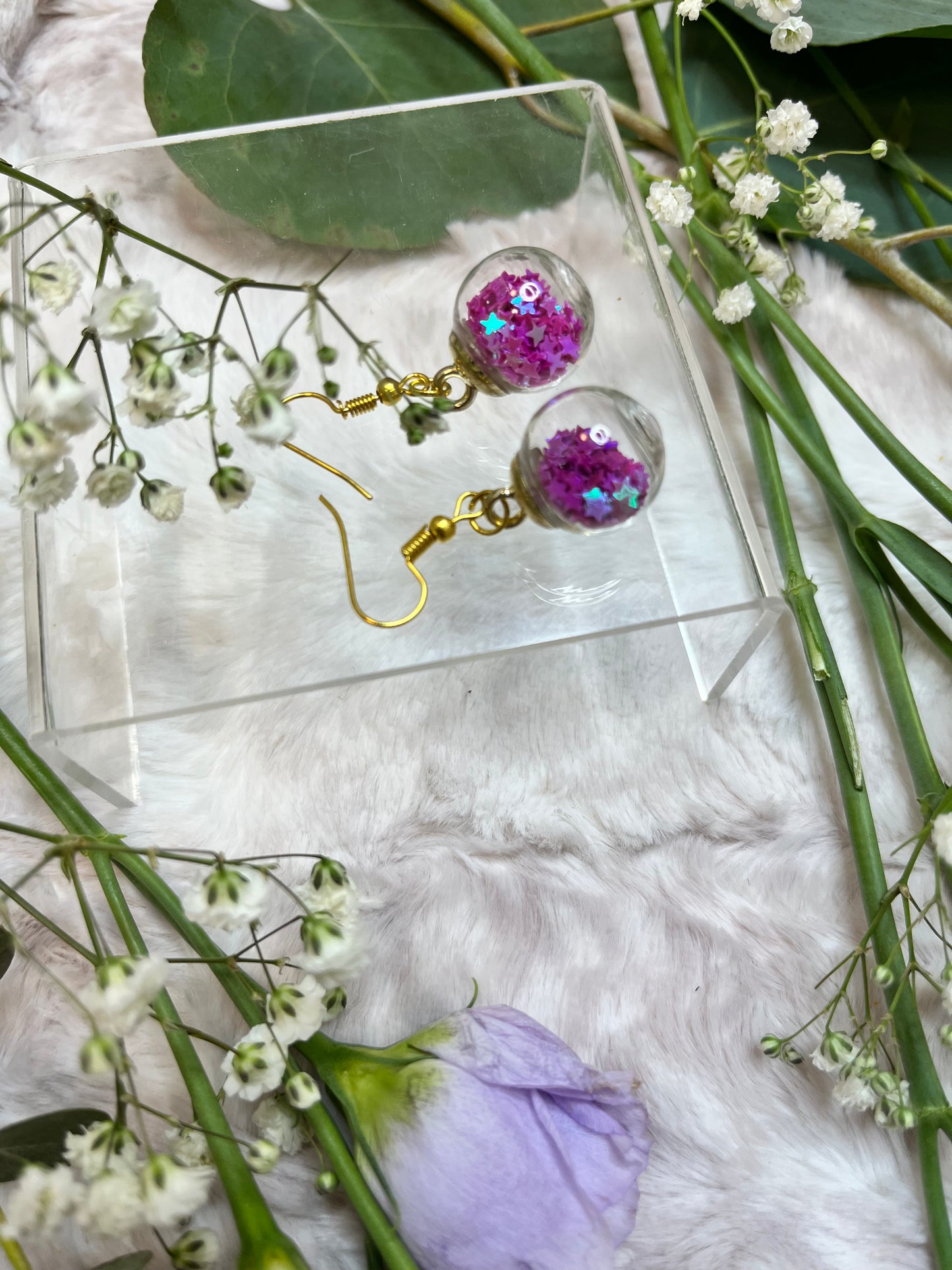 Stardust Globe Dangle Earrings