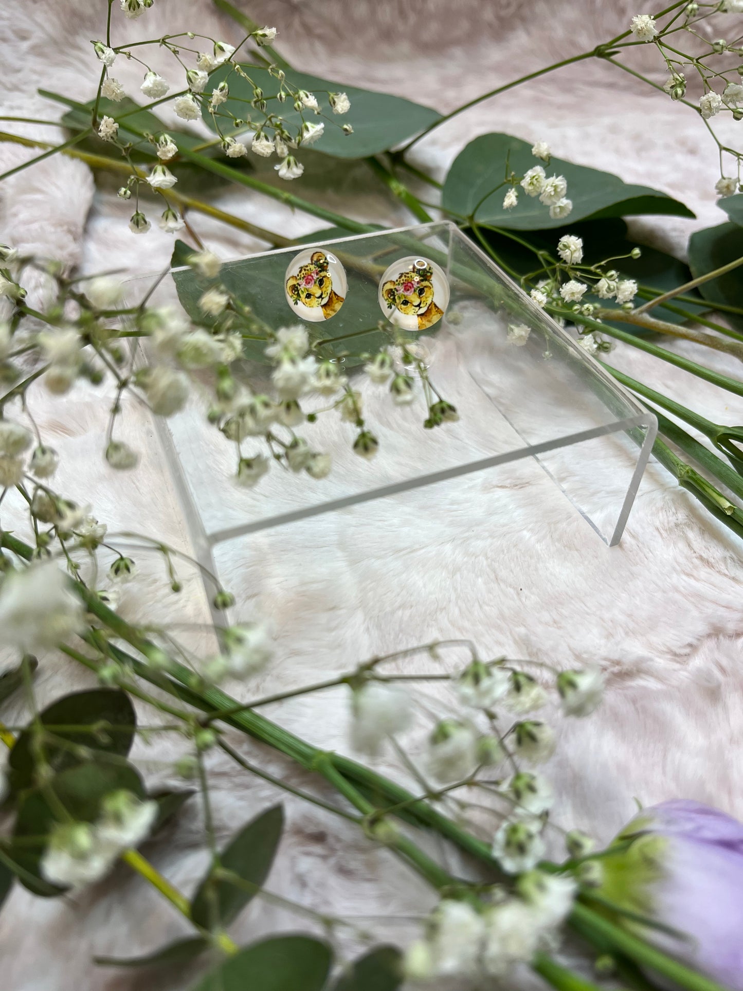 Lion Cub Stud Earring