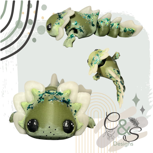 Articulated Axolotl Tadpole - Sage Green