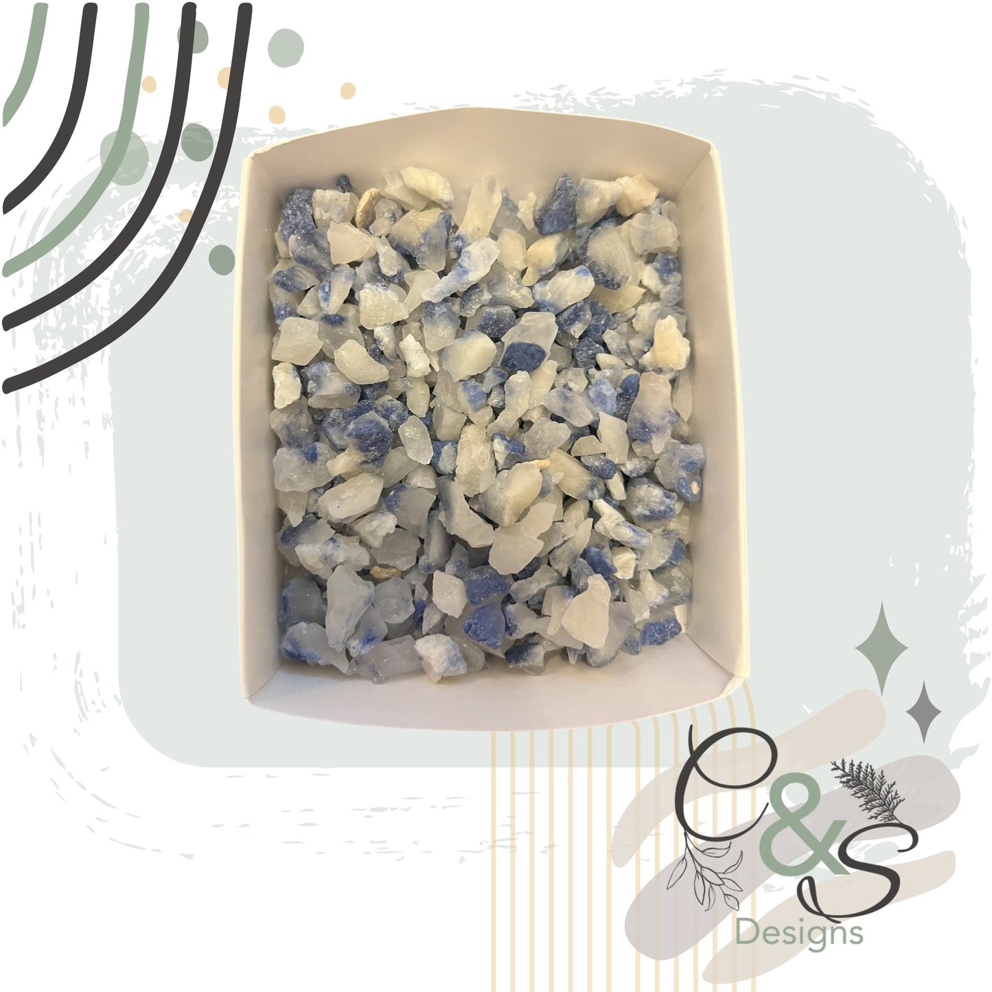 Raw Crushed Dumortierite – High-Vibration Blue Crystal Chips