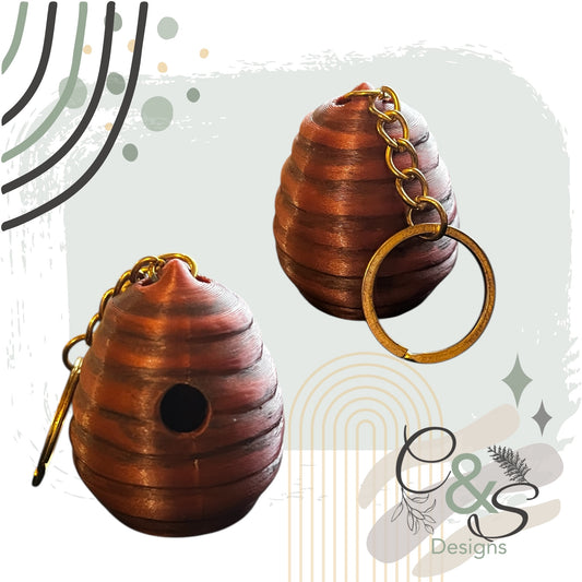 Bee Hive Keychain