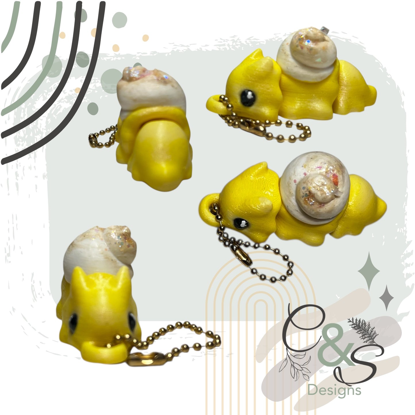Lemon Meringue Keychain