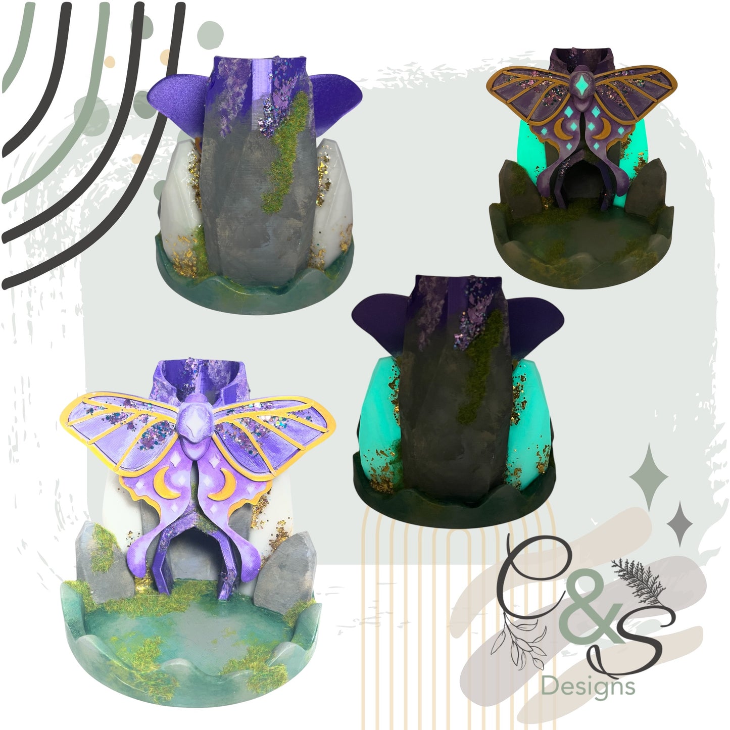 Lunar  Mouth Stone Dice Tower