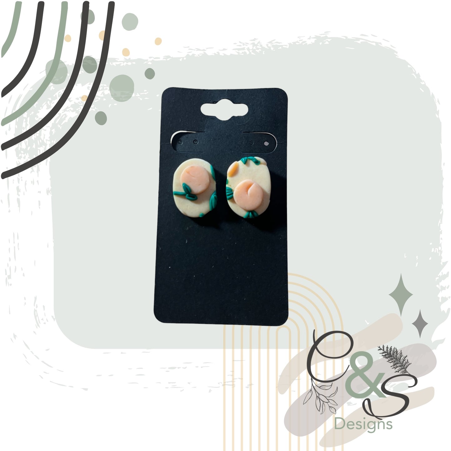 Polymer Clay Slab Earrings