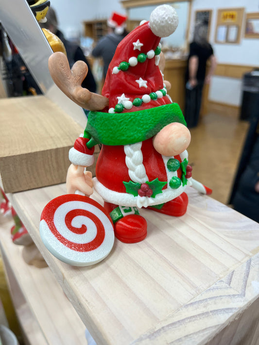 Santa Gnome With Candy Wand