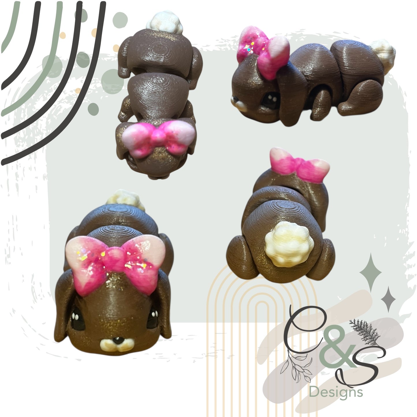 Little Brown Bunny With Bow